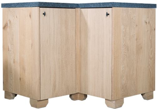 Flandria Oak Wood armoire d’angle chêne
